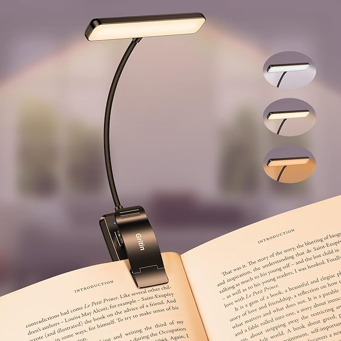 Gritin USB Rechargeable Book Light